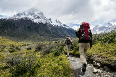 Hiker on coastal trail